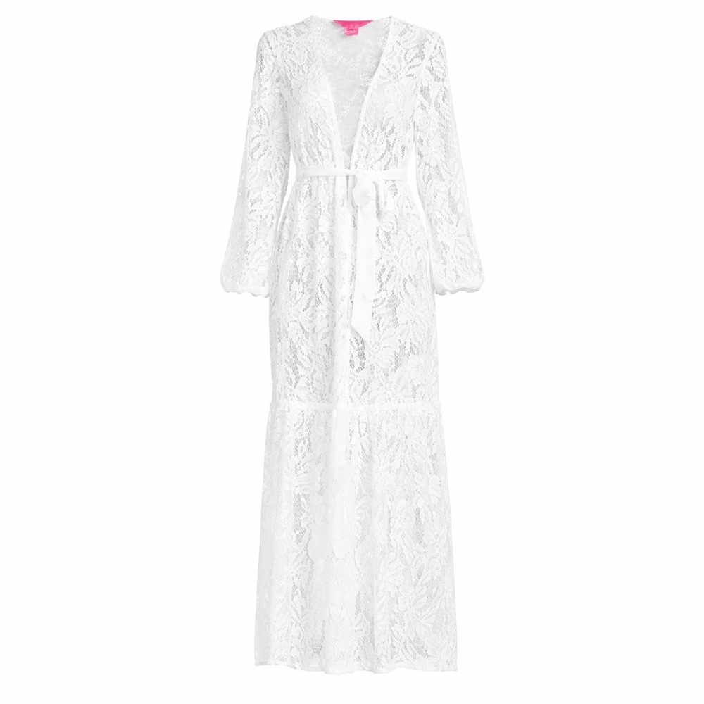 ✨ NWT Lilly Pulitzer Sheer Lace Maxi Cover-Up — Size L - Picture 2 of 4